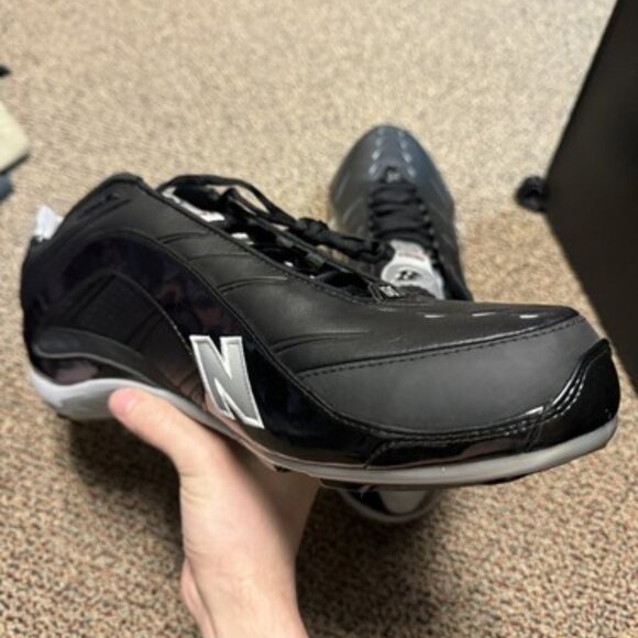 New Balance 991 Football Lacrosse Cleats Size 16 Black Silver MF991LK Adult - Picture 8 of 14